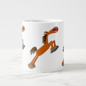 Giddyup, Horsey! Cartoon Horse Jumbo Tasse (Vorderseite)