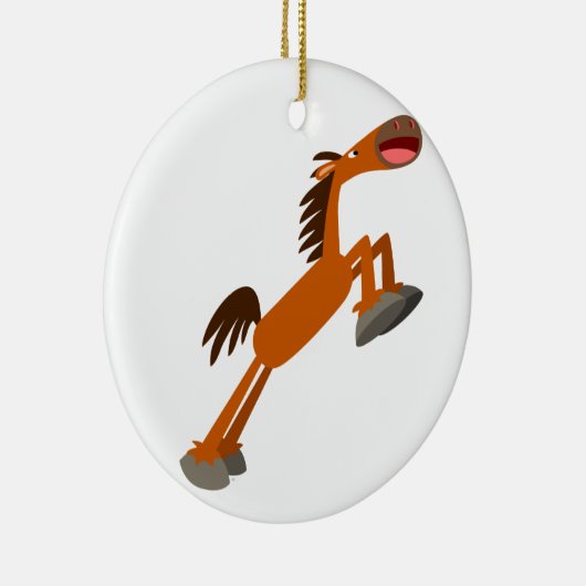 Giddyup, Horsey! Cartoon Horse Keramikornament (Rechts)