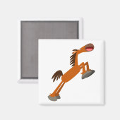 Giddyup, Horsey! Cartoon Horse Magnet (Vorderseite/Rückseite)