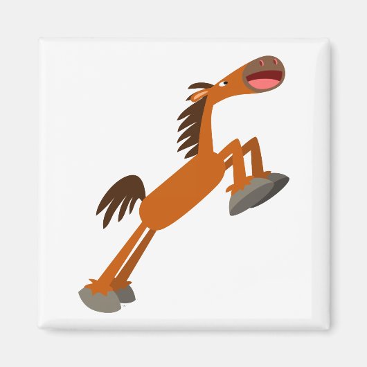 Giddyup, Horsey! Cartoon Horse Magnet (Vorne)