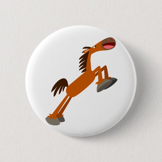 Giddyup, Horsey! Cartoon Horst Button Abzeichen (Vorderseite)