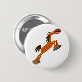 Giddyup, Horsey! Cartoon Horst Button Abzeichen (Vorne & Hinten)