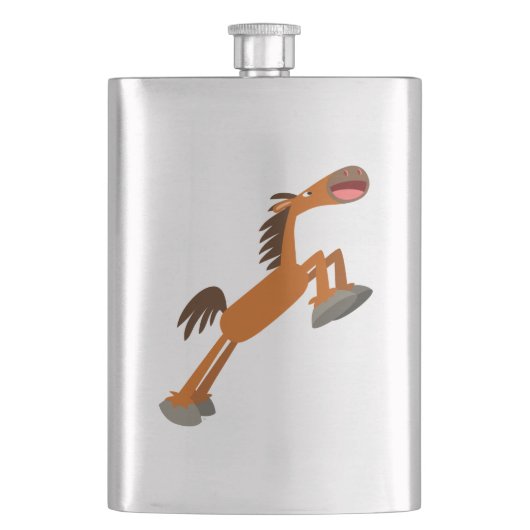 Giddyup, Horsey! Cartoon - Klassischer Kolben Flachmann (Vorderseite)