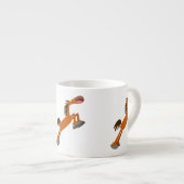 Giddyup, Horsey! Cartoon Pferde Espresso Tasse (Vorderseite Rechts)