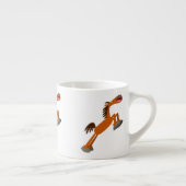 Giddyup, Horsey! Cartoon Pferde Espresso Tasse (Rechts)