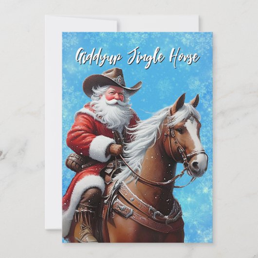 Giddyup Jingle Horse Santa Claus Weihnachten (Vorderseite)