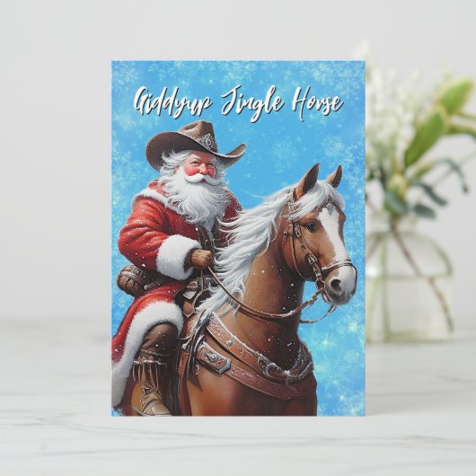 Giddyup Jingle Horse Santa Claus Weihnachten (Stehend Vorderseite)