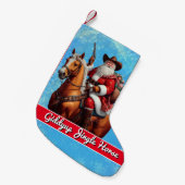 Giddyup Jingle Horse Santa Claus Weihnachten Kleiner Weihnachtsstrumpf (Vorderansicht (hängend))