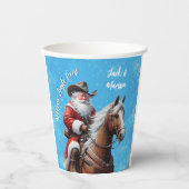 Giddyup Jingle Horse Santa Claus Weihnachtsgeschen Pappbecher (Vorderseite)