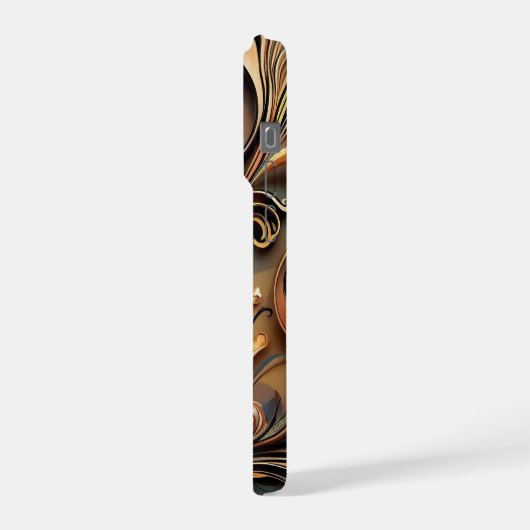 Gided Baroque Scrollwork  iPhone Hülle (Linke Seite)