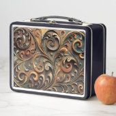 Gided Baroque Scrollwork Metal Lunchbox (Beispiel)