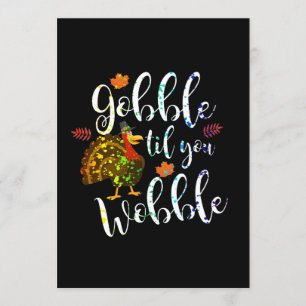 Gier bis du schwankst Thanksgiving Regenbogen Einladung