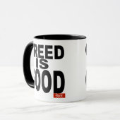 Gier ist gut tasse (Vorderseite Links)