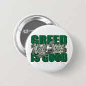 Gier ist gut/Wall Street Button (Vorne & Hinten)