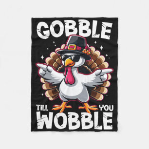 Gierig essen bis du schwankst Lustige Thanksgiving Fleecedecke