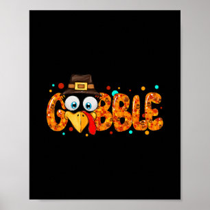 Gierig fressen bis du wackelst Cooler Truthahn Ern Poster