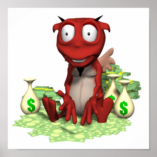 gieriger Teufel Poster (Vorne)