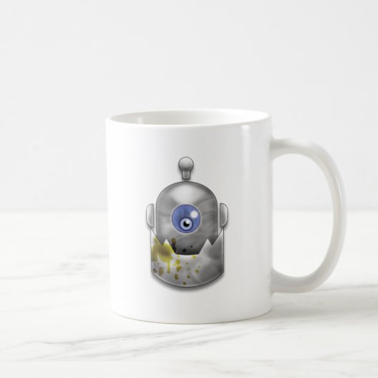 Gieriges Roboter-Logo Kaffeetasse (Rechts)