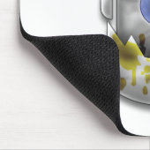 Gieriges Roboter-Logo Mousepad (Ecke)