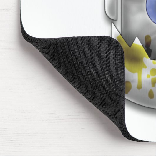 Gieriges Roboter-Logo Mousepad (Ecke)