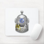Gieriges Roboter-Logo Mousepad (Mit Mouse)