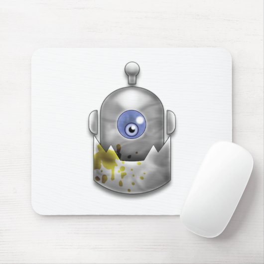 Gieriges Roboter-Logo Mousepad (Mit Mouse)