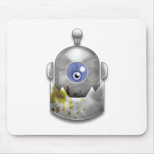Gieriges Roboter-Logo Mousepad