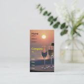 Gießen am Sonnenuntergang Visitenkarte (Stehend Vorderseite)