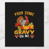 Gießen Sie mir etwas Gravur auf Erntedank für Hall Weinetikett (Einzelnes Label)