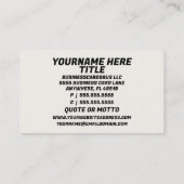 Gießen von roten und schwarzen Malern Visitenkarte (Rückseite)