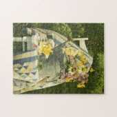 Gießkanne 1138 auf Steppdecke im Garten Puzzle (Horizontal)