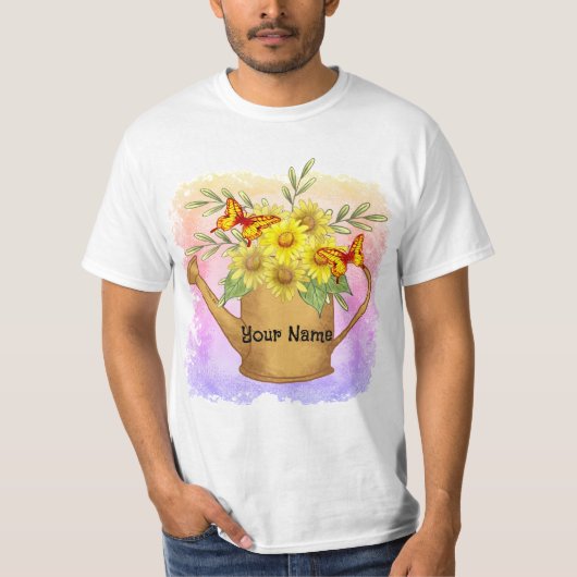 Gießkanne Gänseblümchen T-Shirt (Vorderseite)