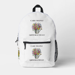 Gießkanne mit Blumen Botanischer Garten Kunst Gif Bedruckter Rucksack