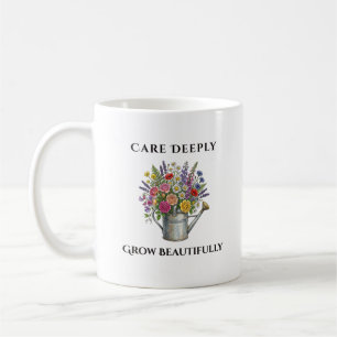 Gießkanne mit Blumen Botanischer Garten Kunst Gif Kaffeetasse