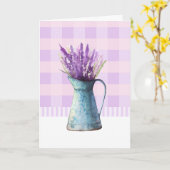 Gießkanne mit Lavendel Karte (Gelbe Blume)