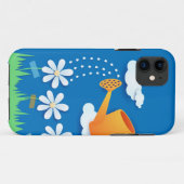 Gießkanne und Blumen, iPhone 5 Hülle (Rückseite (Horizontal))