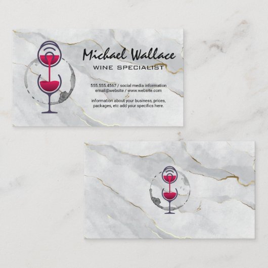 Gießwein | Marmor Visitenkarte (Vorne/Hinten)