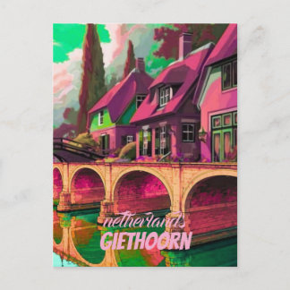 Giethoorn Plakat, Giethoorn Druck, Reiseplakat, Postkarte