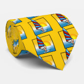 gif_3_sea.gif Farbenfrohe WindSurfer-Wassersportar Krawatte (Gerollt)