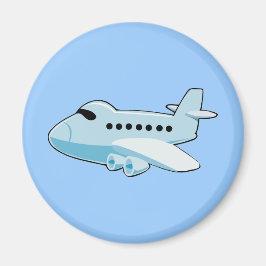 gif_airplane_002 BLAUE Cartoon Flugzeug Magnet