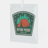 Gifford Pinchot National Forest Camping Ornament Aus Glas (Vorderseite links)