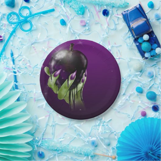 Gift Apple Wicked Hexe Lila Halloween-Party Pappteller (Party)