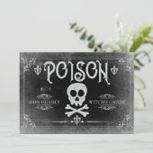 Gift-Aufkleber-Halloween-Party-Einladung Einladung (Stehend Vorderseite)