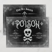 Gift-Aufkleber-Halloween-Party-Einladung Einladung (Vorne/Hinten)