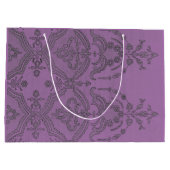 GIFT BAG BLACK ANTIQUE FLÄCHE IN LICHTPLUM GROßE GESCHENKTÜTE (Rückseite)