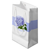Gift Bag-Blue Hydrangea Kleine Geschenktüte (Vorderseite Schrägansicht)
