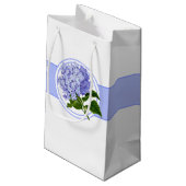 Gift Bag-Blue Hydrangea Kleine Geschenktüte (Rückseite Schrägansicht)