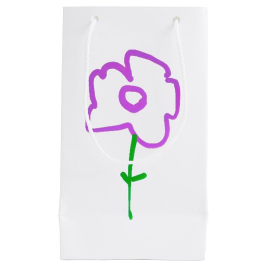 GIFT BAG BLUME DESIGN STYLE KLEINE GESCHENKTÜTE (Vorderseite)