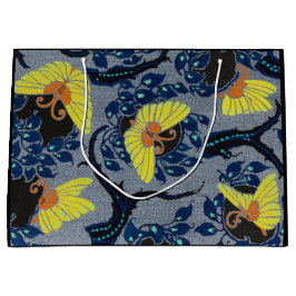 GIFT BAG CHINESISCHE SCHALTFLEUNDSCHALTER BLAU UND GROßE GESCHENKTÜTE