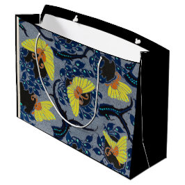 GIFT BAG CHINESISCHE SCHALTFLEUNDSCHALTER BLAU UND GROßE GESCHENKTÜTE